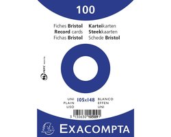 Exacompta systeemkaart blanco, A6, wit, 100 stuks