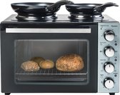 Bol.com AOV31CP Compactkeuken (grill - bakoven met dubbele kookplaat) incl. draaispit en heteluchtfunctie aanbieding