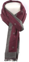 TRESANTI sjaal - Viscose sjaal - Gestipte sjaal - Rood grijze sjaal