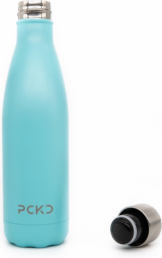 raket Necklet Verrijken PCKD Waterfles 500ml | RVS Thermos Drinkfles | 12H Warm & 24H Koud |  Poedercoat Blauw | bol.com