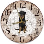 Houten Klok - 30cm - Hond - Beauceron