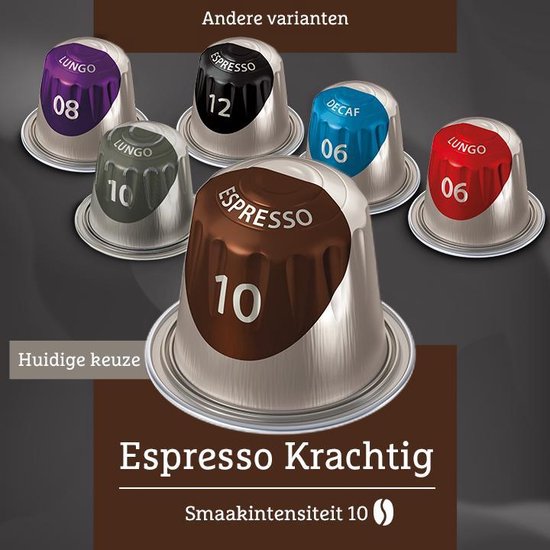 Douwe Egberts Espresso Krachtig Koffiecups - Intensiteit 10/12 - 10 x 20 capsules - Douwe Egberts