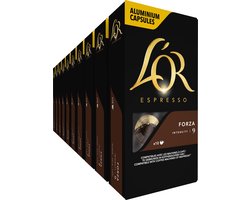 L'OR Espresso Forza Koffiecups - Intensiteit 9/12 - 10 x 10 capsules