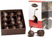 Duva Premium Likeurpralines in Pure Chocolade, 12 Kersen op Likeur in Belgische Fondant Chocolade, Cerisettes 200g