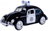 Volkswagen Kever Police 1-24 Zwart / Wit Motormax