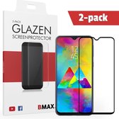 2-pack BMAX geschikt voor de Glazen Screenprotector Samsung Galaxy M20 Full Cover Glas / Met volledige dekking / Beschermglas / Tempered Glass / Glasplaatje