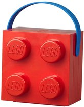 Lego Brooddoos met Handvat Brick 4 Rood