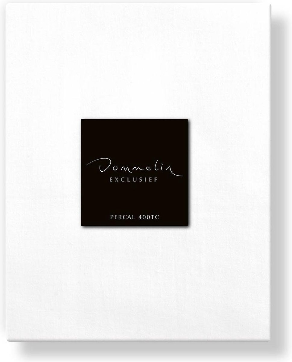 percal hoeslaken 400 draads - 80x200cm - wit - Dommelin