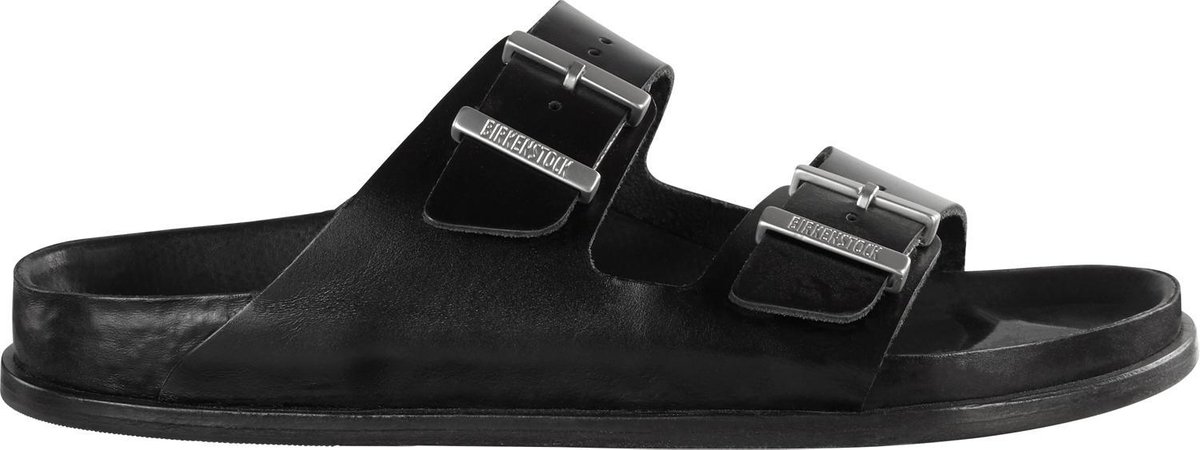 Birkenstock Arizona Slippers Heren Premium Leer Zwart Narrow-fit – maat 44  | bol.com