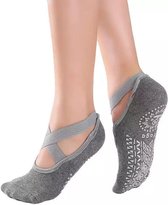 Yoga & Pilates sokken met antislip - 'Ballerina Yoga' - dichte tenen - grijs - Pilateswinkel - meerdere kleuren verkrijgbaar!