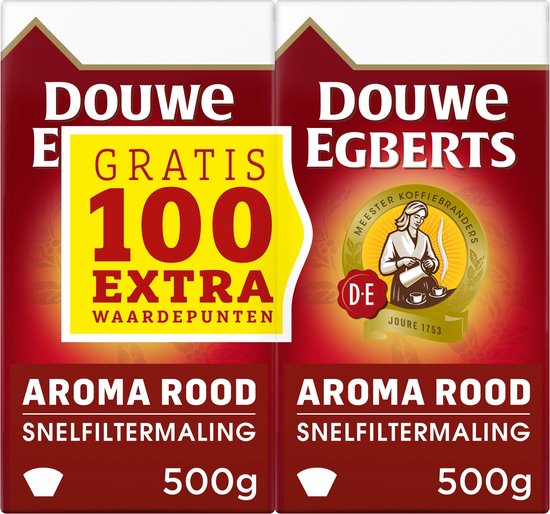 Maestro Kelder salade Douwe Egberts Aroma Rood Filterkoffie - Dubbelpak 6 x 1000 gram | bol.com