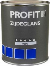 Profit alkyd aflak (terpentine verdunbaar) zijdeglans rood - 750 ml.
