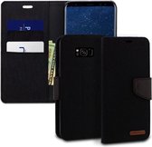 Mercury Canvas Diary Wallet Case - Samsung Galaxy S8 Plus - Zwart