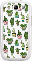 Samsung S3 (Neo) hoesje - Cactussen | Samsung Galaxy S3 Neo case | Hardcase backcover zwart