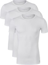 Tommy Hilfiger Cotton stretch T-shirts (3-pack) - heren T-shirts O-hals - wit -  Maat: S