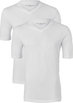 Casa Moda  T-shirts (2-Pack) - V-neck - wit -  Maat XXXXXL