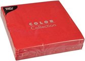 50x Servetten 40 x 40 cm - unikleur rood valentijn - Papieren wegwerp servetjes - Feest versieringen/decoraties