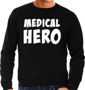 Medical hero / zorgpersoneel cadeau sweater zwart voor heren M