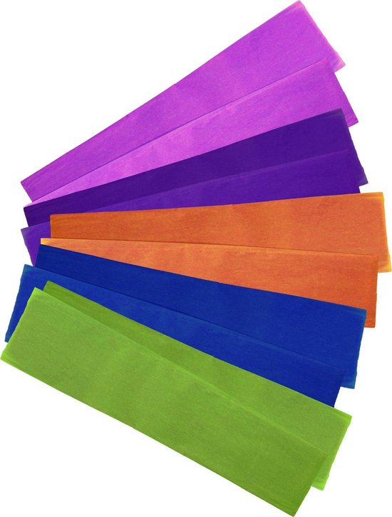 Hoofdstraat tv Regenboog Crepe papier gekleurd basis pakket 180 x 50 cm - Knutselen met papier -  Knutselspullen... | bol.com