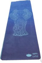 Happy Lotus D/luxe Yogamat en handdoek - blauw