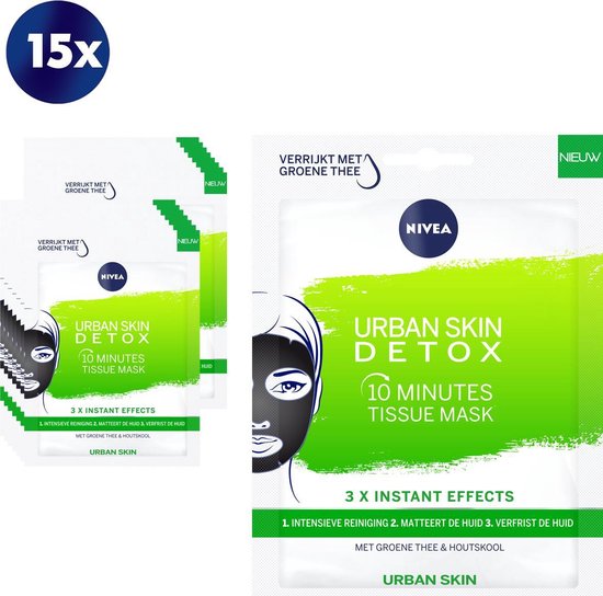 Bol Com Nivea 10 Minutes Urban Skin Detox Tissue Masker