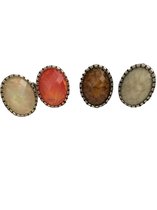 Petra's Sieradenwereld - Set van 4 ringen mix kleur (116)