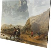 Rivierlandschap met ruiters | Aelbert Cuyp | 1653 - 1657 | Plexiglas | Wanddecoratie | 120CM x 80CM | Schilderij | Oude meesters | Foto op plexiglas