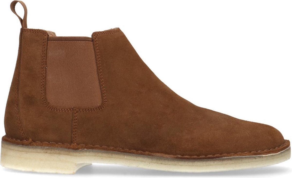 Clarks - Heren - Cognac suède chelsea boots - Maat 40 | bol.com