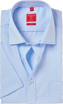 Redmond regular fit overhemd - korte mouw - lichtblauw - Strijkvriendelijk - Boordmaat: 39/40