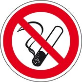 Verboden te roken bord - kunststof - 300 mm - rood wit