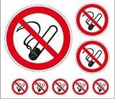 Verboden te roken stickers - 8 per vel