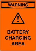 Sticker 'Warning: Battery charging area' 210 x 148 mm (A5)
