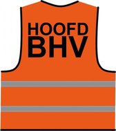 Hoofd BHV hesje oranje - polyester - one size maat - reflecterend