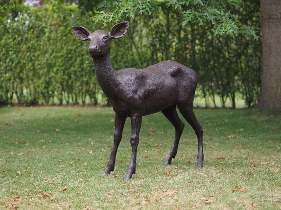 Statue de jardin - statue en bronze - Chevreuil - 117 cm de haut