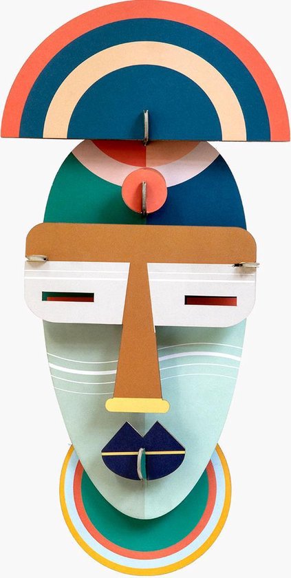Studio ROOF- 3D wanddecoratie masker - recycled karton - Brooklyn mask - 18  x 48 cm | bol.com