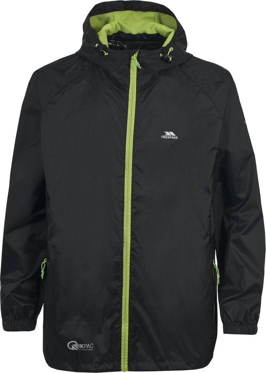 Trespass Adults Unisex Qikpac Packaway Waterproof Jacket (Black)