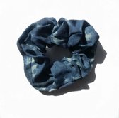 Scrunchie/haarwokkel in spijkerstof/denim, donker blauw