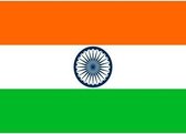20x Binnen en buiten stickers India 10 cm - Indiase vlag stickers - Supporter feestartikelen - Landen decoratie en versieringen