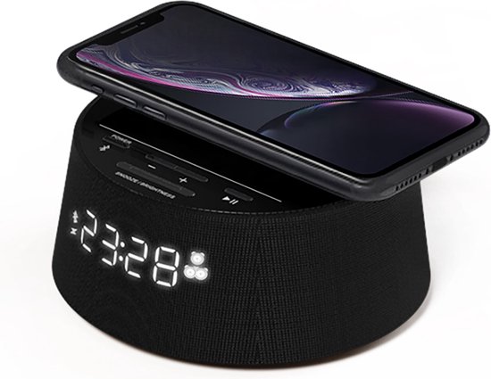 Philips TAPR702/BK - Bluetooth wekker met draadloze laadfunctie smartphone - Zwart
