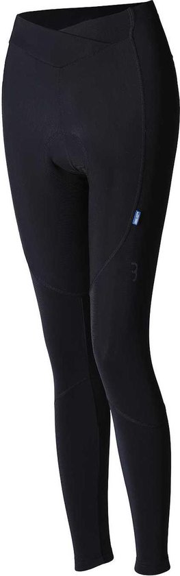 BBB Cycling ColdShield Lange Fietsbroek Dames met Zeem - Thermo Wielrenbroek - Waterdichte Fietsbroek - Fiets Tights Dames - Zwart - Maat L - BBW-355R