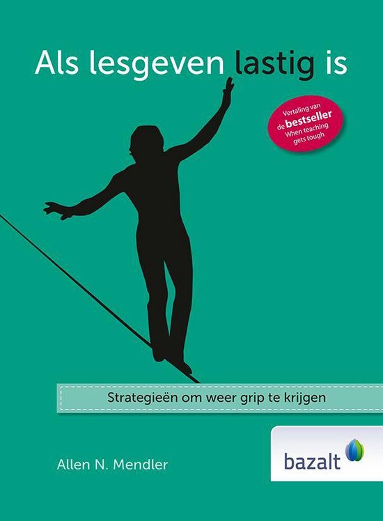 Boek 'Als lesgeven lastig is' met titel, ondertitel, auteur en logo.