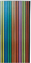 Voordelig Vliegengordijn/deurgordijn linten multicolor/zwart 90x200cm