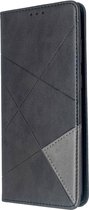 Geometric Book Case - Geschikt voor Samsung Galaxy S20 Plus Hoesje - Zwart