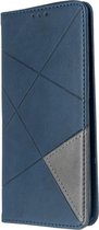 Geometric Book Case - Geschikt voor Samsung Galaxy S20 Hoesje - Blauw