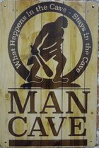 Wandbord, Vintage, Retro, Mancave, Wand Decoratie, Emaille, Reclame Bord, Tekst, Metalen bord, Grappig, 20 x 30 cm, Mannen Cadeau, Bar, Cafe, Cave & Garden