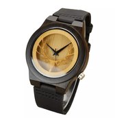 Houten horloge Longfield16 Deer black case