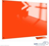 Whiteboard Glas Solid Bright Orange 100x150 cm | sam creative whiteboard | White magnetic whiteboard | Glassboard Magnetic