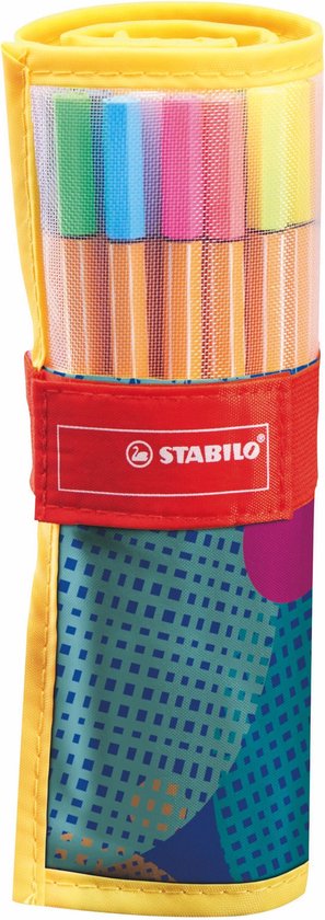 Trousse rouleau de 25 feutres Stabilo Point 88 Arty