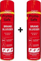 2x Prymosafe, Universele spray-blusser, inhoud 760 ml, 1 Brandblusser voor alle meest voorkomende beginnende branden.