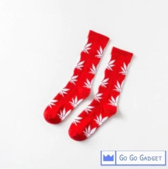 Wiet sokken | 1 paar | rood met wit